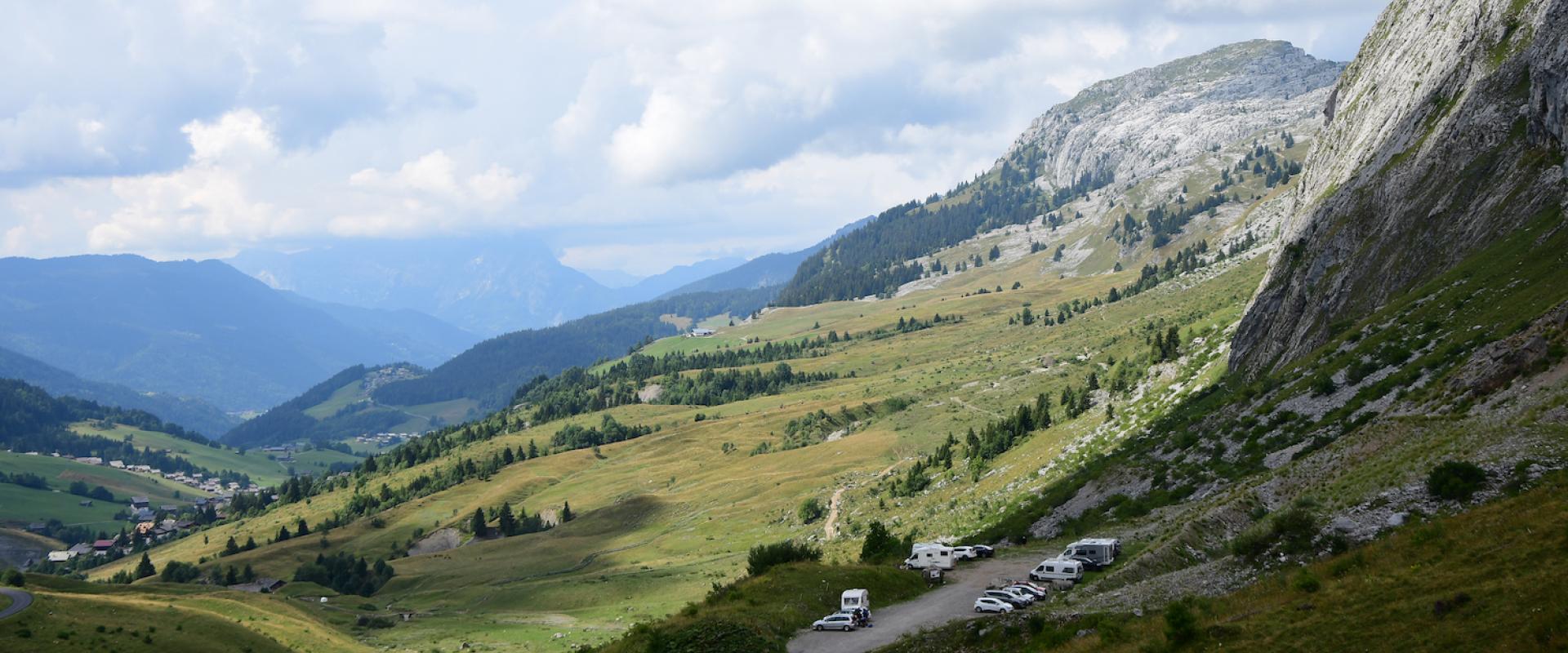 Col de la Colombière Hochgebirgspass zum Aufwärmen